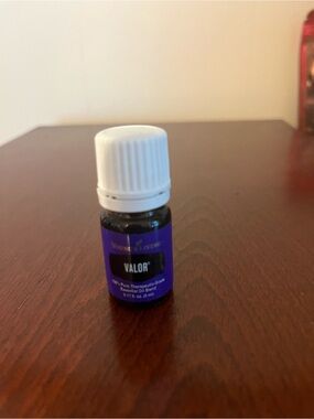 Young Living Valor Essential Oil Bottle - Purple and White
